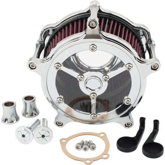 Chrome Air Cleaner CNC Intake Air Filter System for Sportster Iron 883 XL883 XL1200 48 72 1991-2022