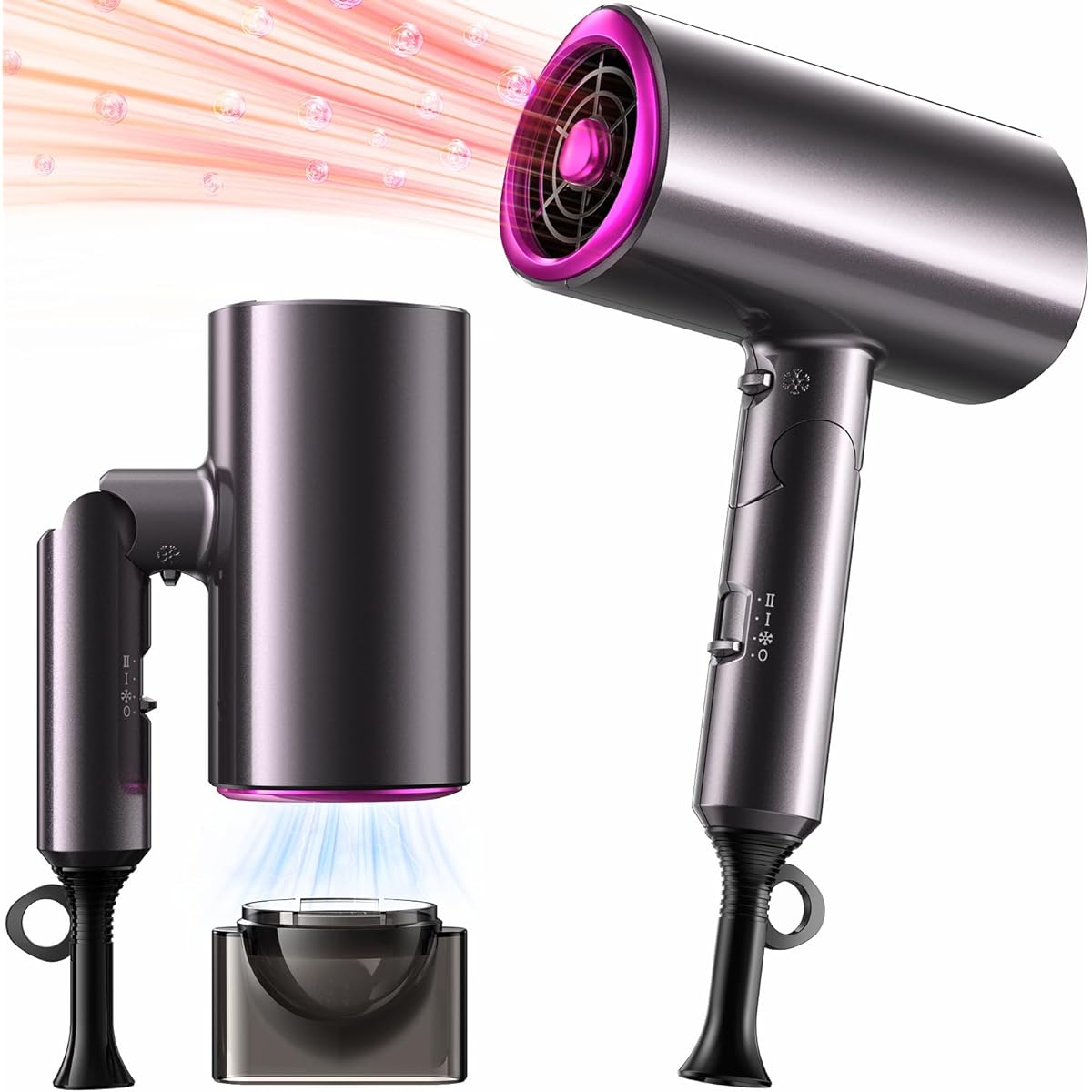 Oelihuor Hair Dryer, Large Air Volume, Quick Drying, 1400W [2024 New Arrival] Hair Dryer, 3 Levels Adjustable, Hot/Cold Air Switching, 57°C Constant Temperature
