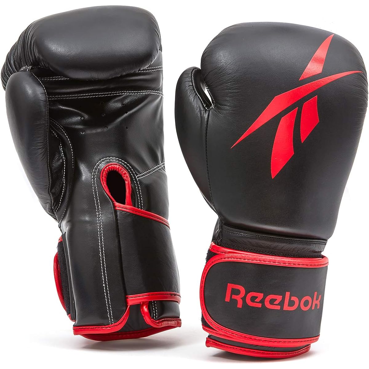 Reebok Leather/PU Boxing Gloves Black/Red