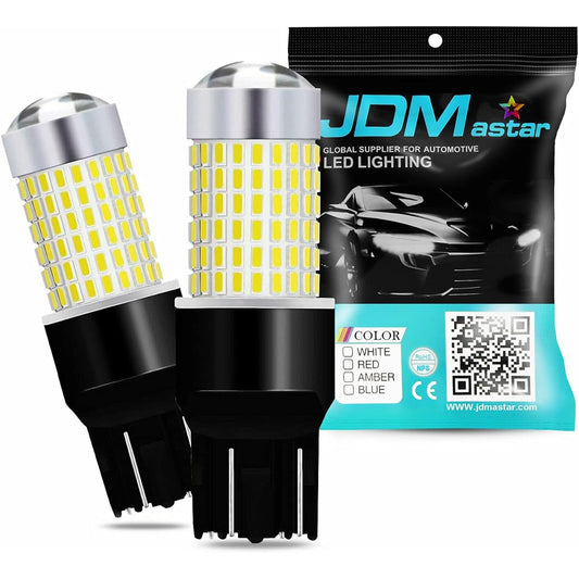 JDM ASTAR 1200 Lumens Extremely Bright 144-EX Chipsets 7440 7441 7443 7444 992 LED Bulbs with Projector, Xenon White