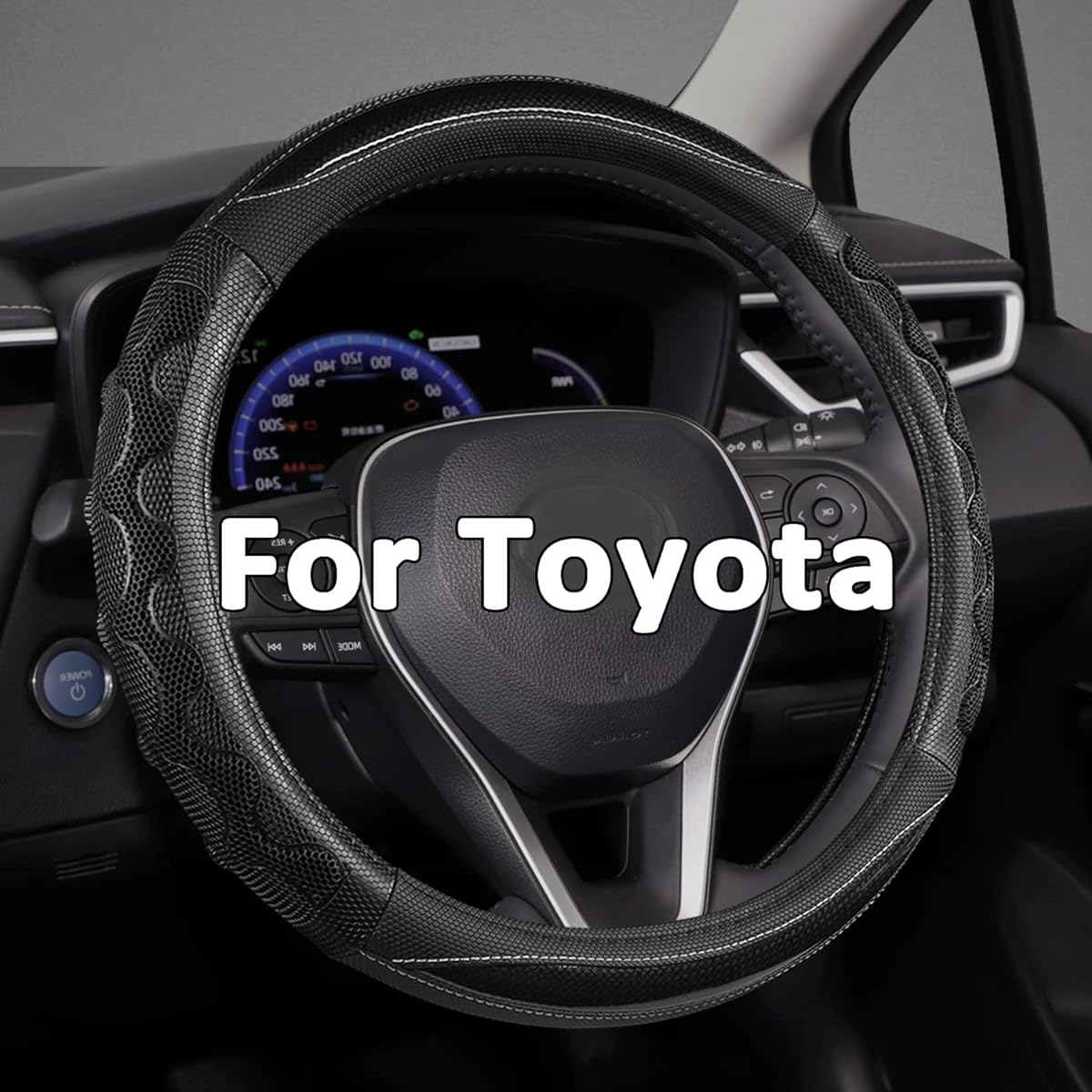 GIANT PANDA Steering Wheel Cover Toyota Kamuri Takoma Handle Cover Toyota RAV4 Corolla Black