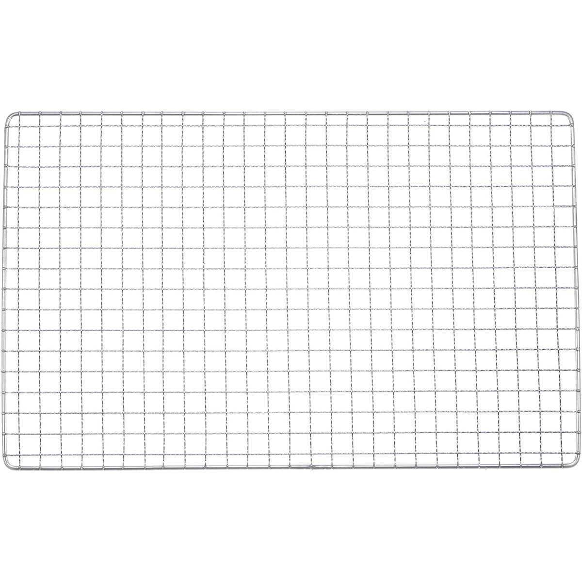 uxcell BBQ Grill Net Square 39cm x 24cm Stainless Steel Cross Wire BBQ Mesh Mat for Grilling Smoking Charcoal Grilling Roasting 2 Pieces