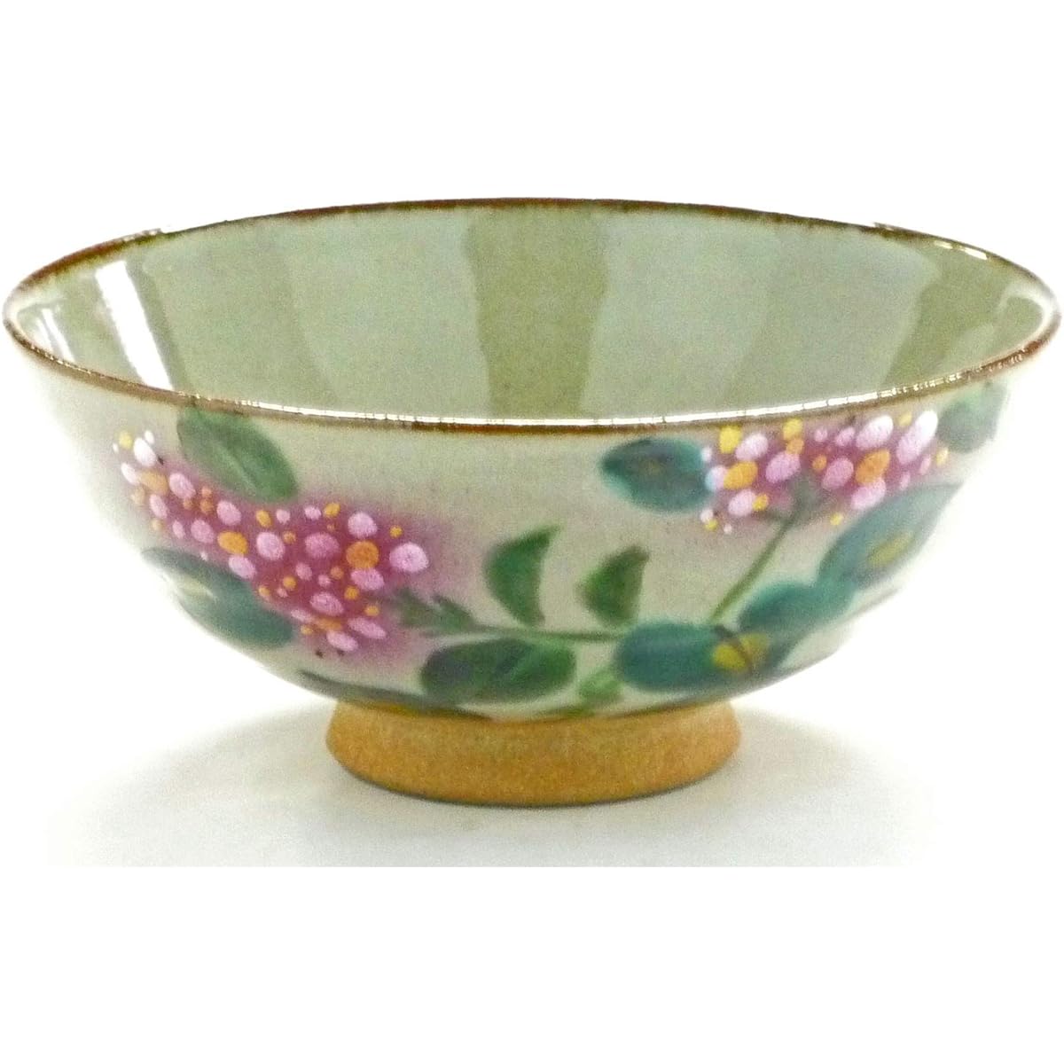 Kutani ware [rice bowl] small calyx hydrangea pottery ``Ura-e''