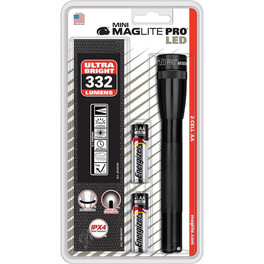 [Brightness 332 lumens / Body color: Black] Mini Maglite PRO: Mini Maglite PRO LED Flashlight: SP2P01HL
