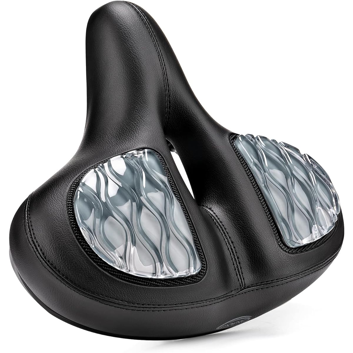 CXWXC Bicycle Saddle, Gel Cushion, Doesn't Hurt Your Butt, Super Thick, Comfortable, Big Saddle, Perforated, Waterproof, For Mommy's Chari/City Cycle, etc. (BG3400C-1A)