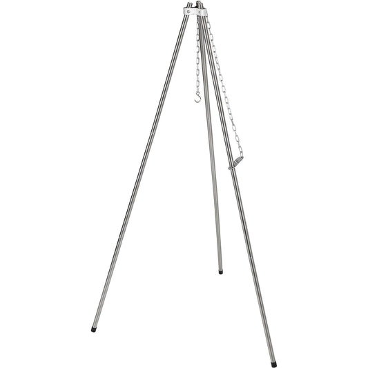 Captain Stag (CAPTAIN STAG) Tripod Bonfire Tripod 2-way Adjustable Height 2 Levels Comes with Flexible Chain Storage Bag Included Stainless Steel Silver UG-85 Width 660 x Depth 580 x Height 1,140 mm