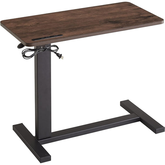 Takeda Corporation [Side table/Elevating type/Outlet] Brown 80×40×90cm Elevating type side table T1-SST80BR