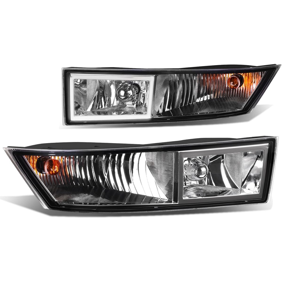 DNA MOTORING FL-ZTL-801-CH Assemblefog Light Driver & Passenger Seat Enhance Visibility [07-14 Cadillac Escalade / 07-14 ESV / 07-13 Compatible with EXT]