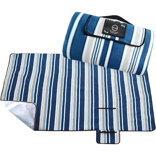 BE8 Leisure Sheet for 2 to 8 People 200 x 150cm 200 x 200cm Waterproof Insulation Large Thick Camping Picnic Sports Day Beach BBQ Storage Convenient (200 x 150, Navy)