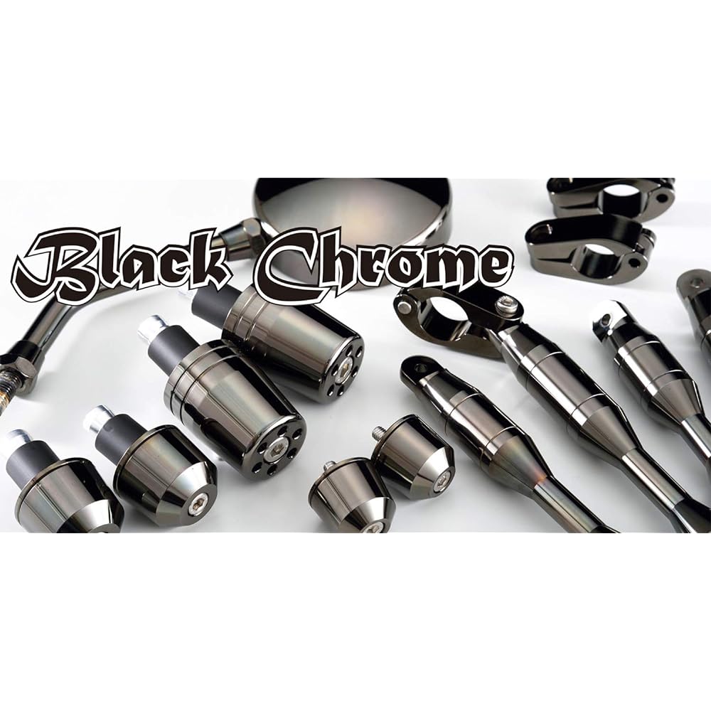 POSH Motorcycle Supplies Handlebar End Middle Weight Bar End Yamaha Genuine Handle M16 Type MT-09 | MT-07 etc. Black Chrome 032779-66-10 Bar End Cap