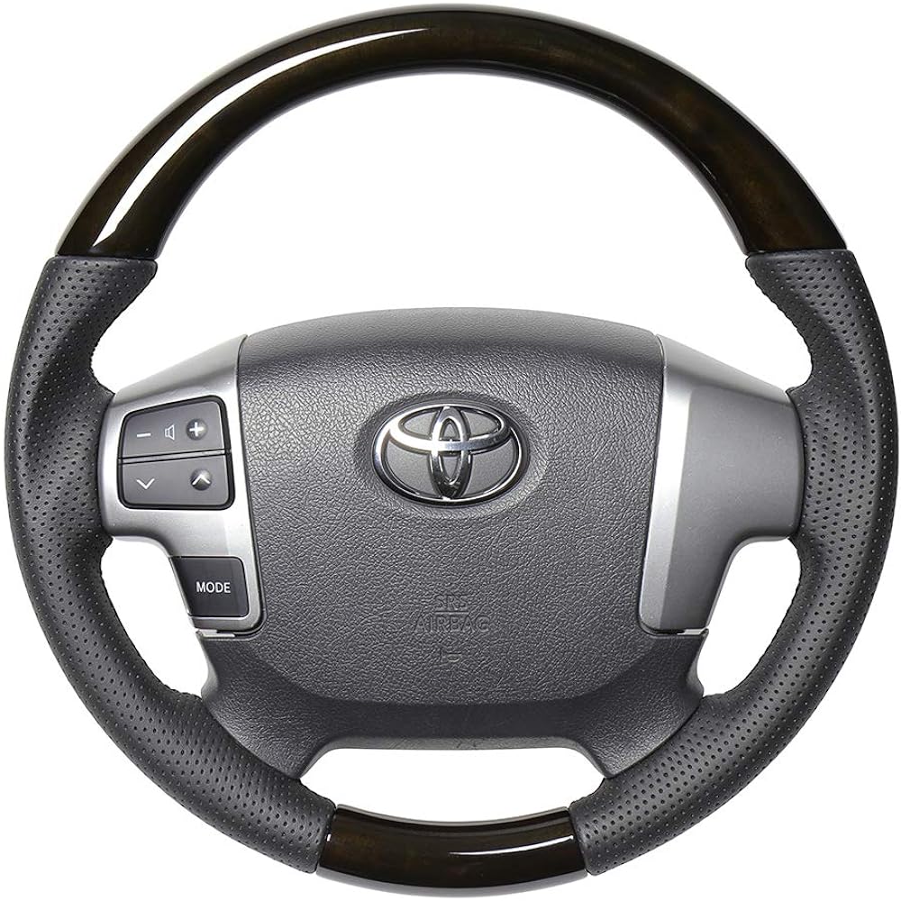 REAL Steering [Hiace (200 series 4 type or later) / Regius Ace (200 series 4 type or later)] Gun grip small diameter 54 black wood