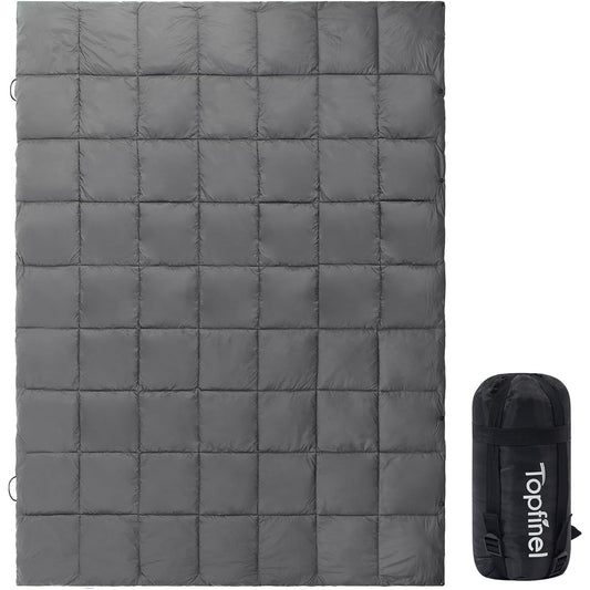 Topfinel Blanket, Camping, Multi Blanket, Throw, 165x125, Cold Protection, Durable, Lightweight, Compact, Fully Washable, Comes with Storage Case, Outdoor, Tent Camping, Climbing, Sleeping in the Car, Office, Home, All Seasons, Green