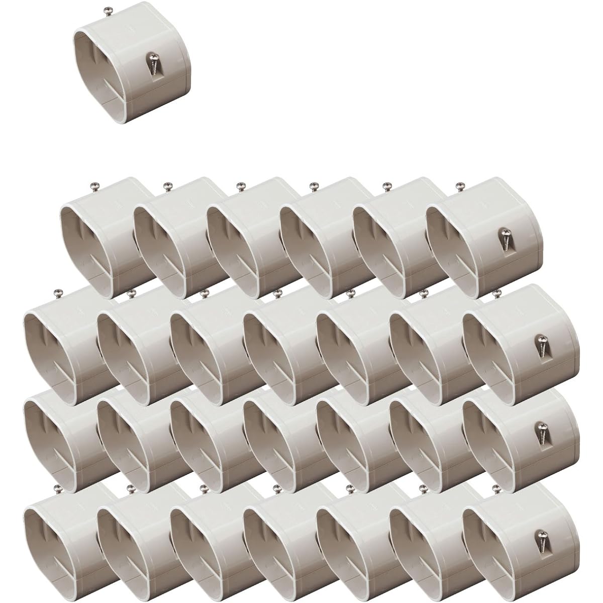 Inaba Denko Plumbing Decorative Cover Joint Straight Joint Ivory 40 Pieces LDJ-70-I (40)