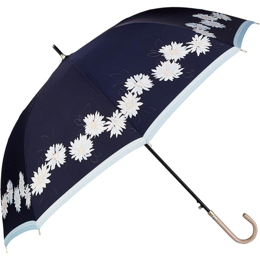 [Lanvin on Bleu] Umbrella LANVIN en Bleu Lanvin on Bleu Long Umbrella Satin Flower Print Women's 21-084-10817-00