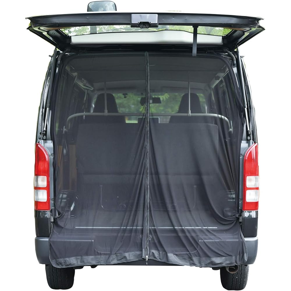 SEIWA IMP042 Car Supplies, Curtain, Easy Magnet, Mesh Fabric, For Back Doors, Size L, 1 Piece, Insect Repellent, Magnetic Attachment, Sleeping in Car