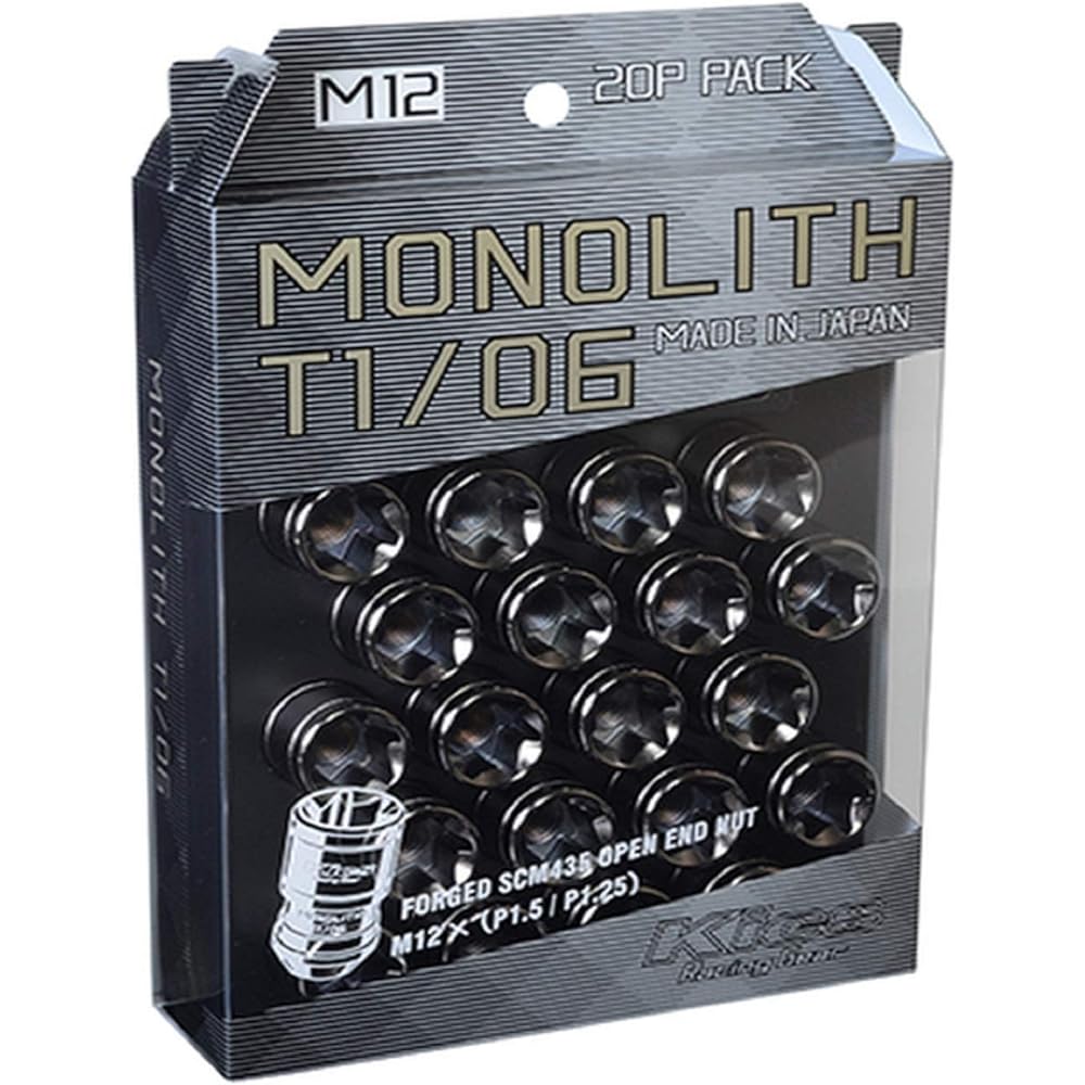 KYO-EI (Kyoei Sangyo) Kics MONOLITH M12×1.25 Glorious Black 20P MN03GK
