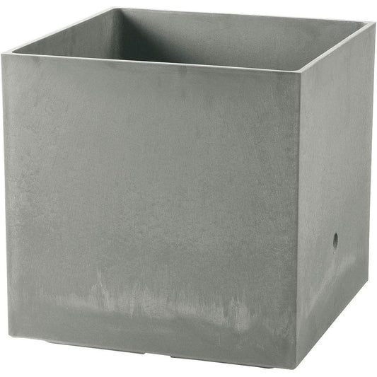 Richel Large Planter Ceramic Style Light Gray 45 x 45 x 45 cm Laviere WS Cube 45 Type with Bottom Water Supply Function 709019