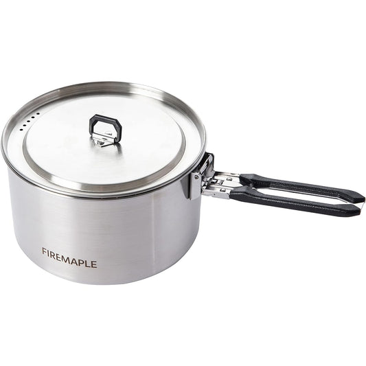 Fire-Maple ANTARCTI Stainless Steel Pot [Genuine Japanese Product] 3 Year Long Warranty Compatible with Bonfire/Open Fire