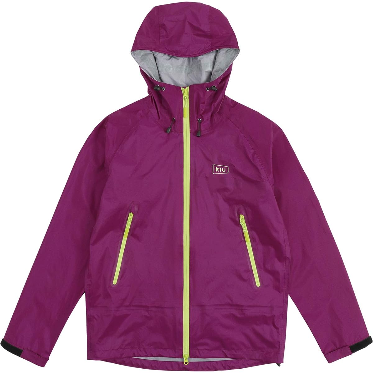 KiU Raincoat Heavy Rain Compatible Lightweight Rain Jacket Mighty 3 Layer Purple L Moisture Breathable Compact K93L-907