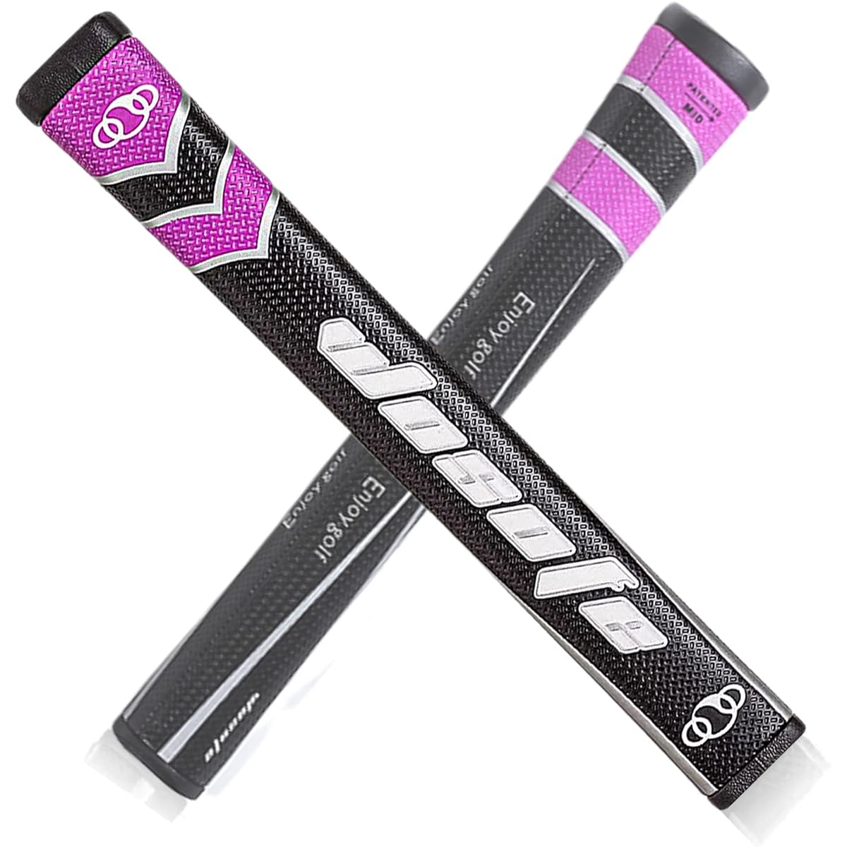 Zenesty Golf Putter Grip Mid Size Men's 45g 2.0 Compatible with Most Iron Clubs Pistol Shape Lightweight Adhesive Surface Delicate Pattern Soft PU Material Comfortable Feel 6 Colors to Choose from