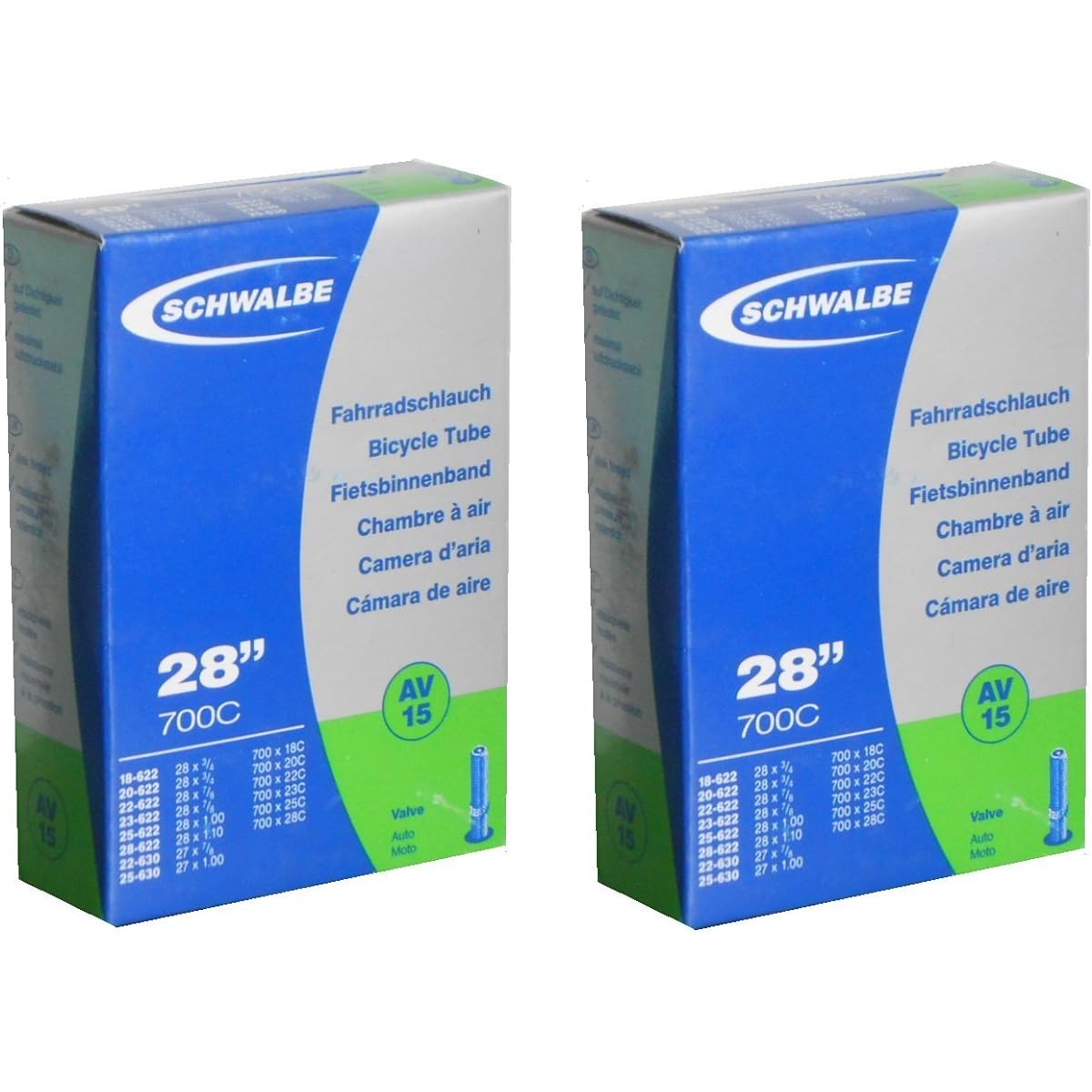 Set of 2 SCHWALBE American style valve 700x18-28C tube 15AV [parallel import goods]