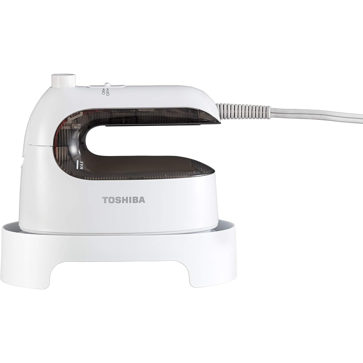 Toshiba Clothes Steamer Steam Iron TAS-M4 Lightweight Approx. 0.6kg Compact Rising time Approx. 30 seconds Steam amount Approx. 0.6g/time Gray for rainy season