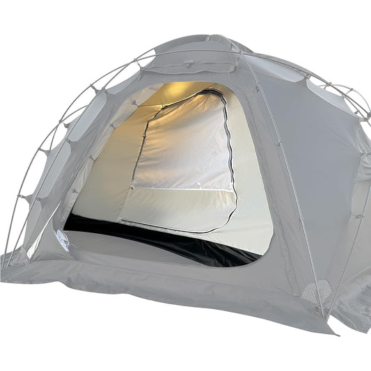 Tenplay Domed Tent, Hemispherical Type, For 3-4 People, Width 15.0 inches (380 cm), Chimney Hole, Waterproof, Family, 70D Nylon, Water Pressure Resistance: 17.6 ft (5000 mm), Freestanding, Ball Type,