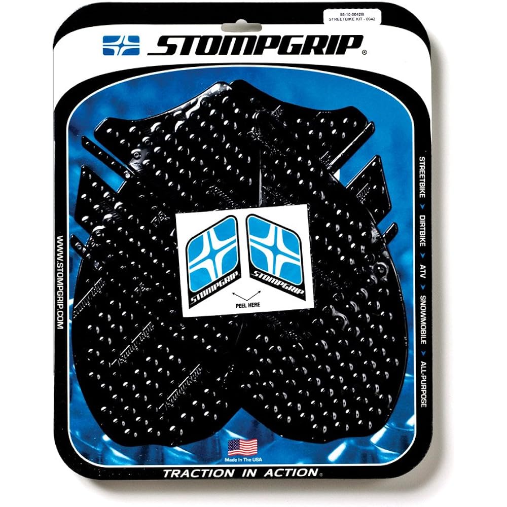 STOMPGRIP Traction Pad Tank Kit VOLCANO Black ZX-14R 55-3014B