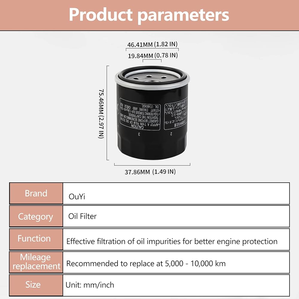 ZZOY Oil Filter YAMAHA YFM660 Grizzly 660 2002-2003/XV1600 Roadster 1600 1999-2003