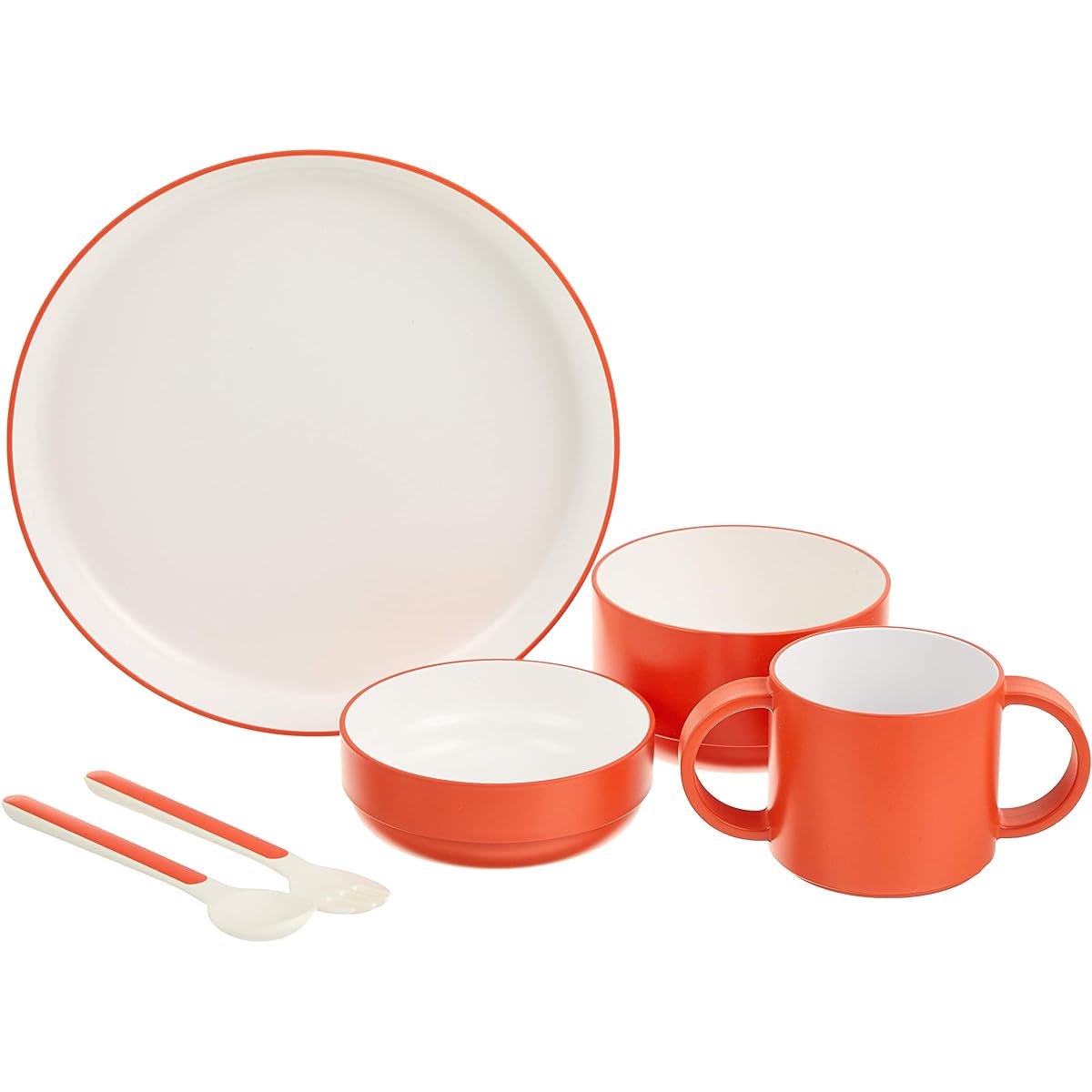 tak KIDS DISH Gift Box Cutlery Standard Orange/Tak Kids Dish Dishwasher Safe (Orange) Children's Tableware Set JTN-1001-OR