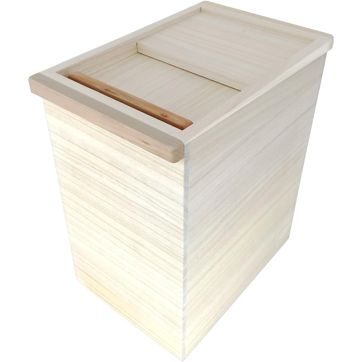 Umezawa Domestic unbleached paulownia rice jar sliding type 10kg 641083