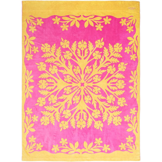 [Cathy Mum Island Style] Handkerchief Towel Blanket Single Hawaiian Quilt Pattern Be Happy Series