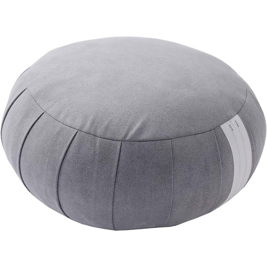 ZAF MASTER Zazen Cushion Zazen Round Firm Meditation Mindfulness (Silver Gray)