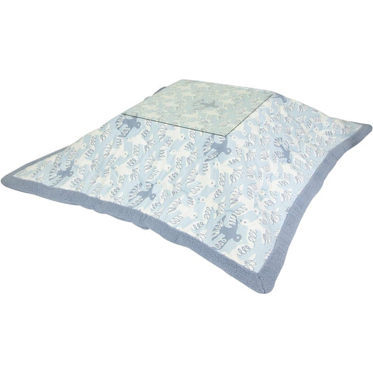 nishikawa [Nishikawa] Kotatsu Futon Rectangle (200X240cm) Finlayson Moot Bird Fluffy Boa Soft Knit Blue AP10160092B