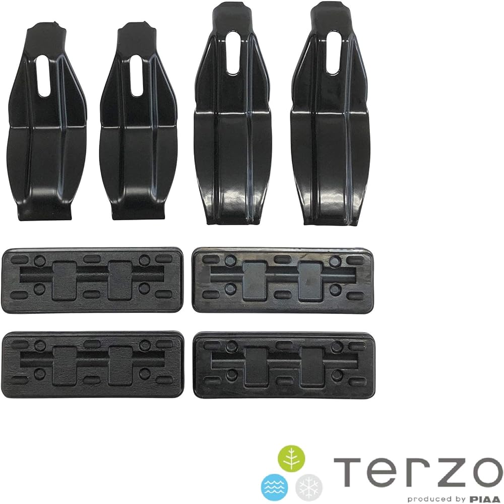 Terzo (by PIAA) Roof Carrier Base Carrier Mounting Holder Set by Car Model 4 Pieces Black [Suzuki Hustler Mazda Flare Crossover and Others] EH449