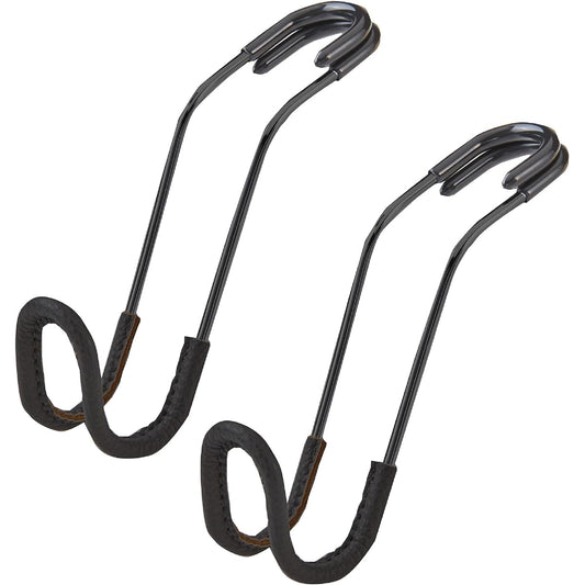 HIGH ROAD Metal Car Seat Headrest Hook Vegan Leather -Deflected Carbag Hook Large Wallet Strap For multiple bags Rurable and Safe Cushion Attachment Loop 40 Pounds -2 Packs