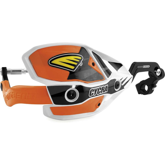 Cycra Ultra Probend CRM Wrap Around Hand Guard -White/Orange 1CYC7408222X