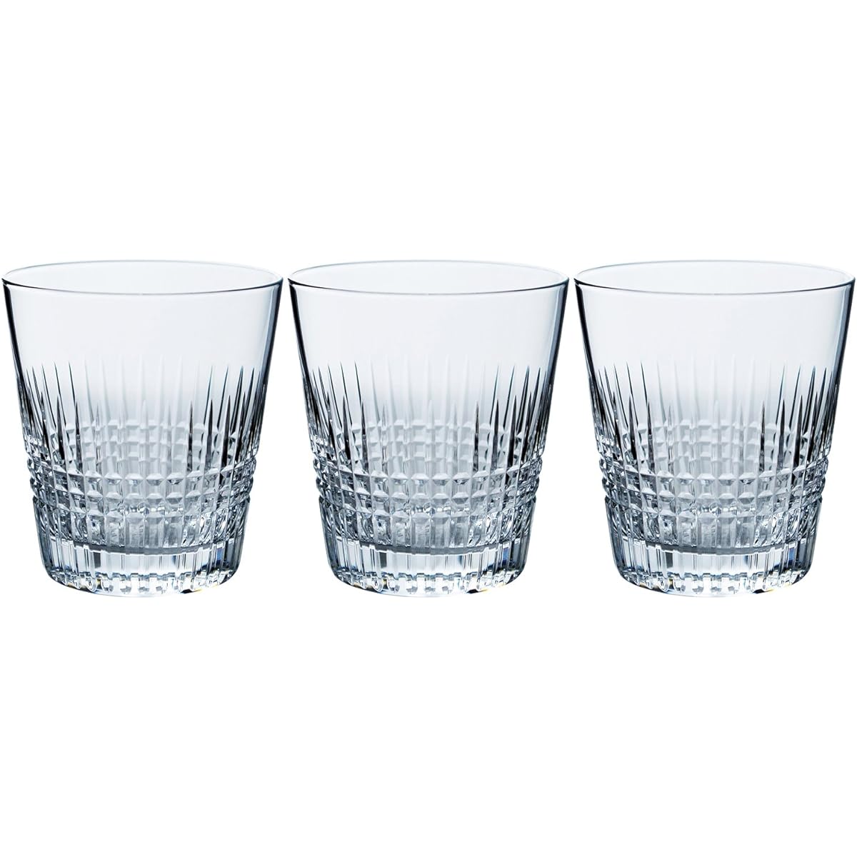 Toyo Sasaki Glass Rocks Glass Cut Glass 315ml 3 Pieces Durable Tempered Glass Shochu Glass Whiskey Glass Cup Stylish Made in Japan Unbreakable Dishwasher Safe Cup T-20113HS-C703