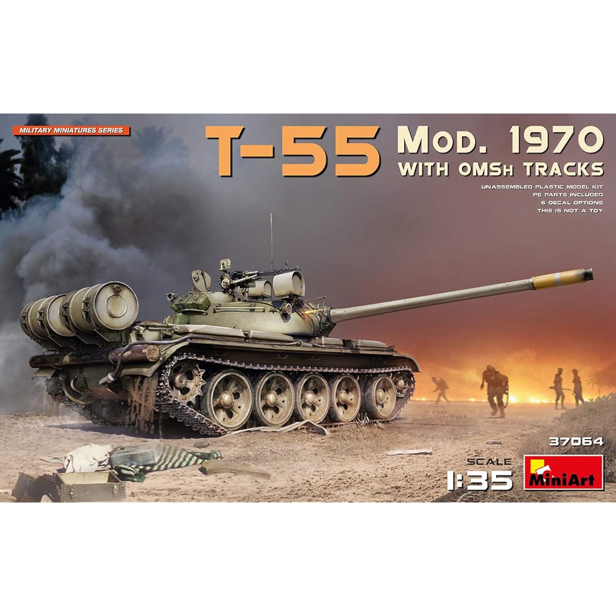 Miniart 1/35 T-55 Mod.1970 w/OMSh Tracks Plastic Model MA37064