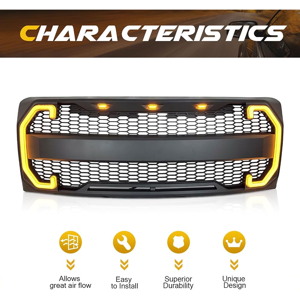 AMERICAN MODIFIED RAPTOR Style Grill 09-14 Ford F150