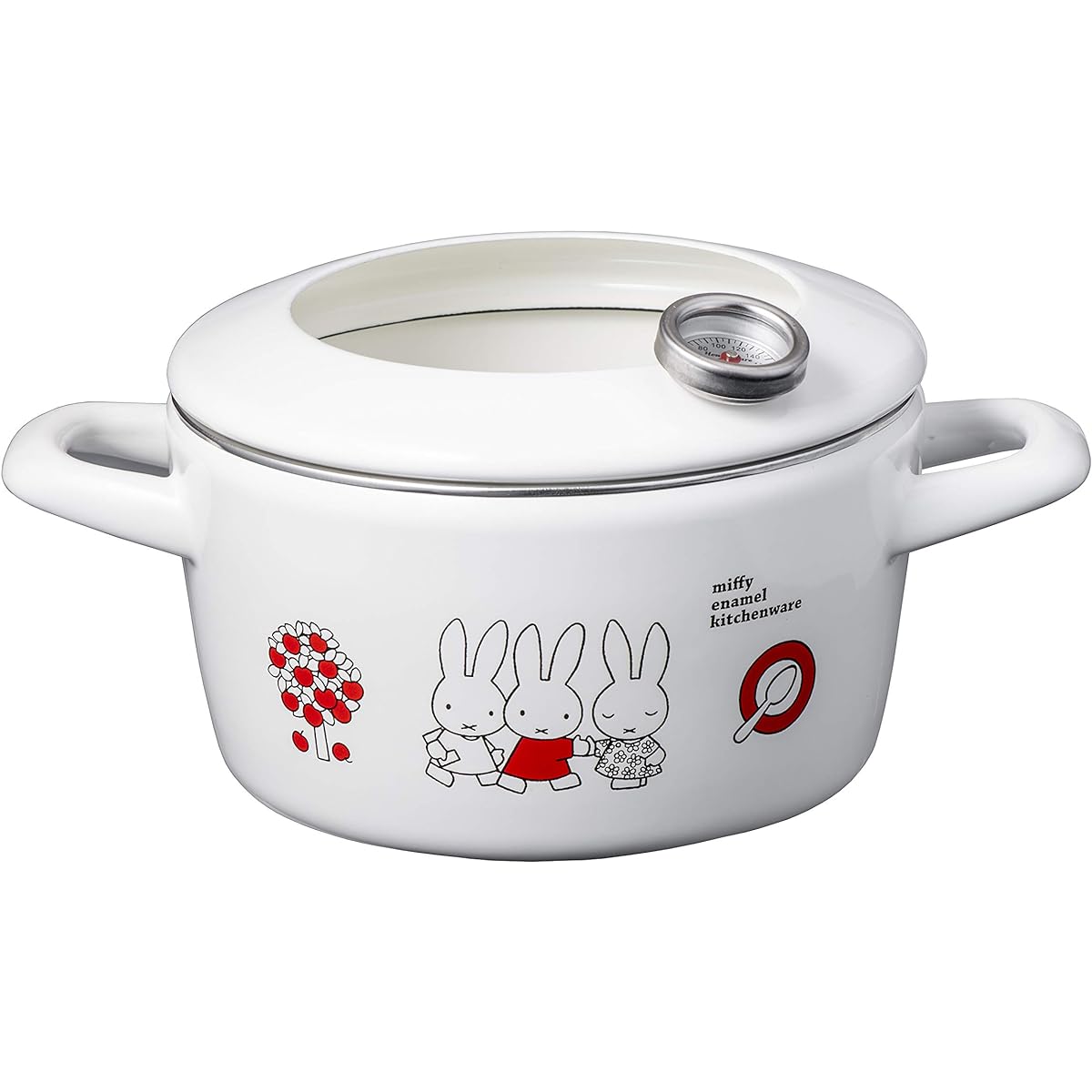 GoodPlus+ Emile Miffy Enamel (Tempura Pot 16cm) [Strong against acid and alkali and does not transfer odors] [Compatible with all IH heat sources] [Dick Bruna]
