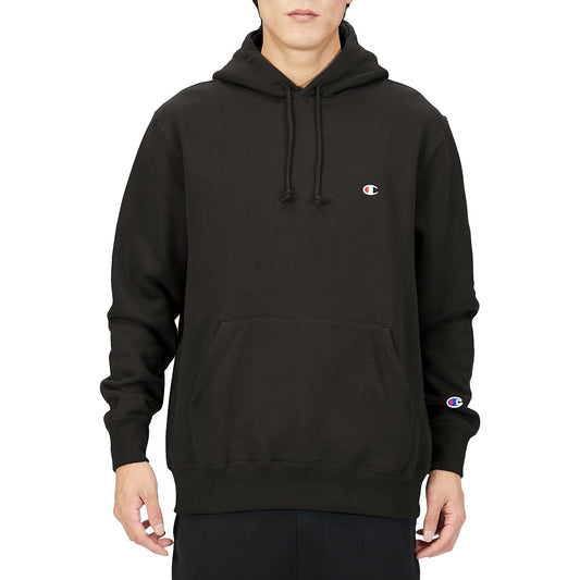 Champion C3-W105 Men's Hoodie, Long Sleeve, One Point Logo, Hooded Sweatshirt
