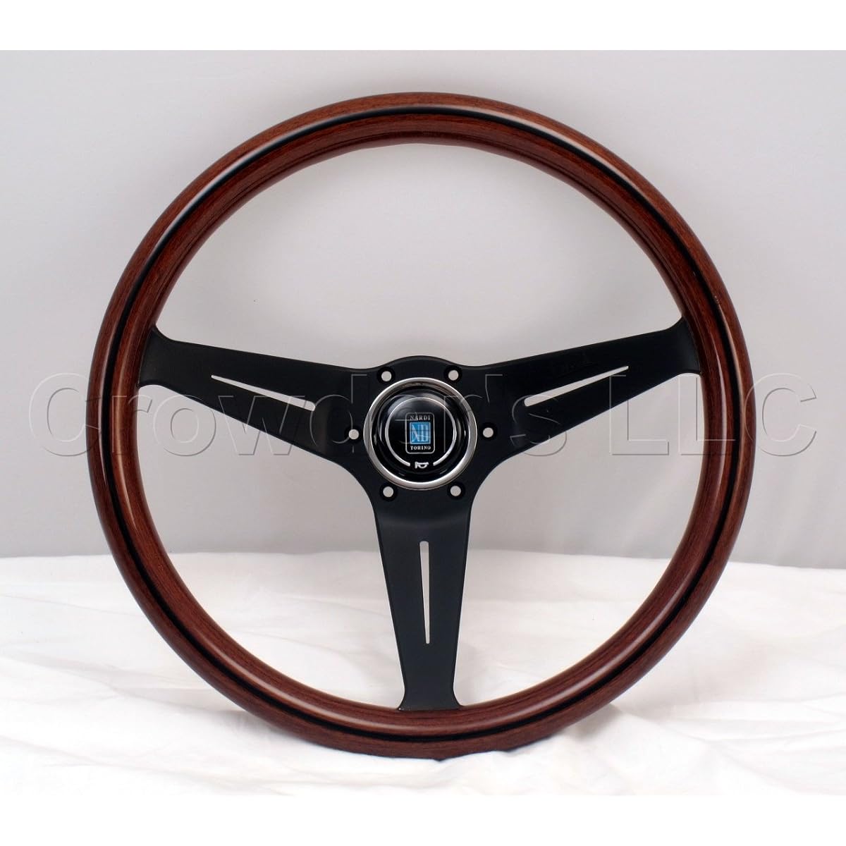 NARDI 5069.35.2000 Deep corn mahogany wooden handle -black spokes