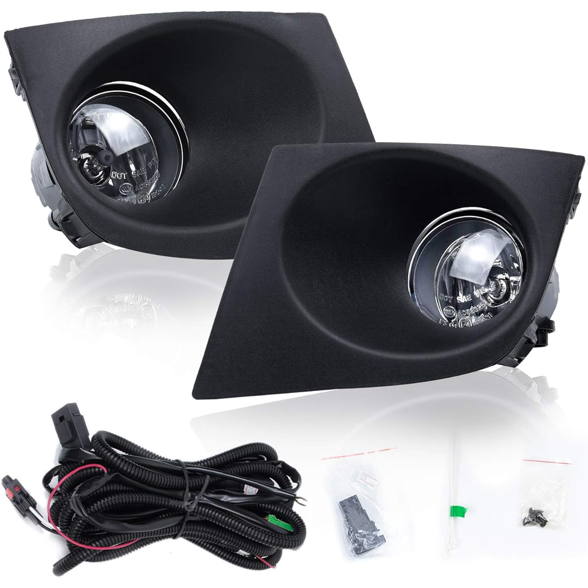 RP Remarkable Power FL7126 VERSA Chrome Black Besel Fog Light Kit 2007 2009 2010 For 2011