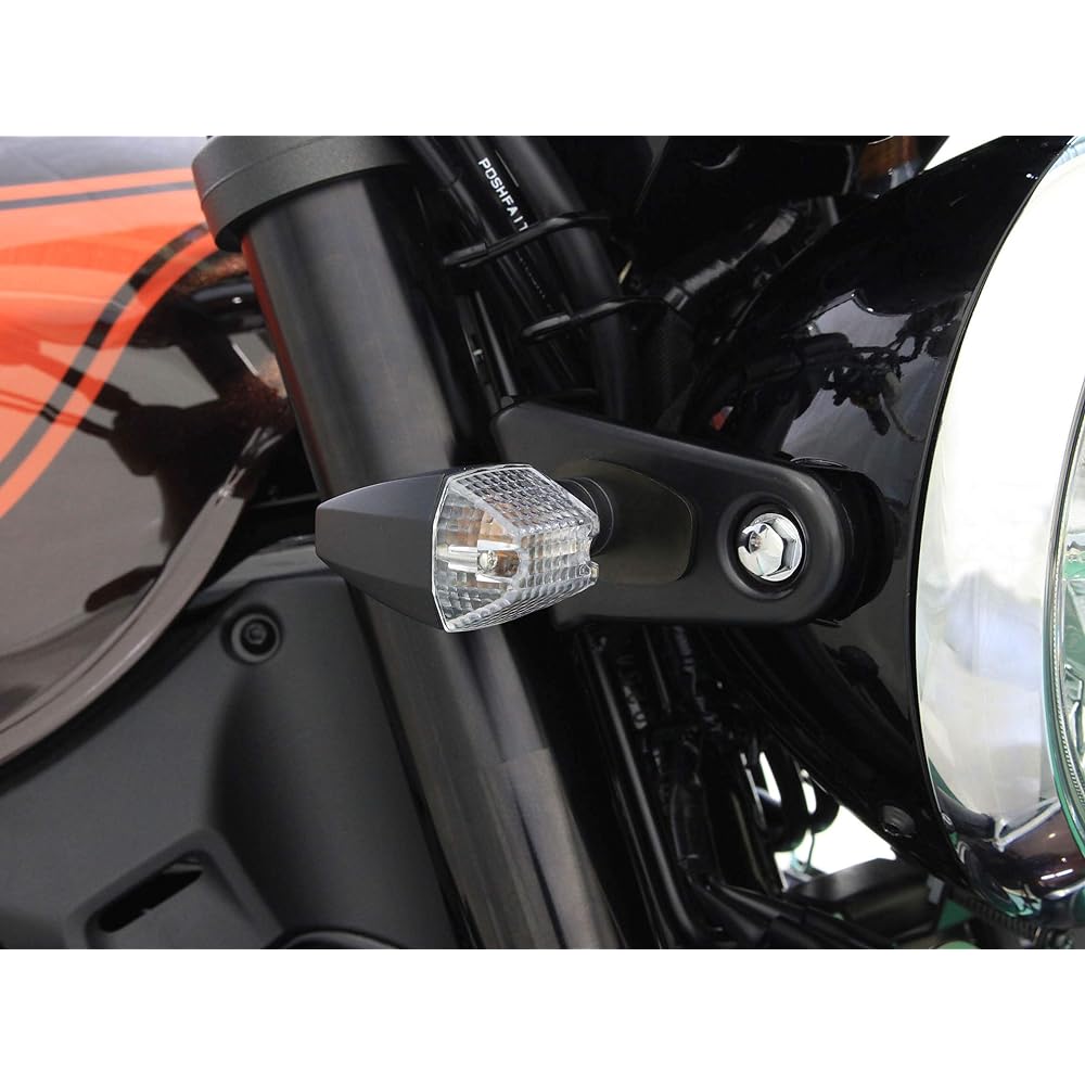 POSH Motorcycle Supplies Turn Signal Kit Slim Sharp Type Turn Signal Kit Classical Z900RS/CAFE (18-23) Black Body/Clear Lens 132047-56