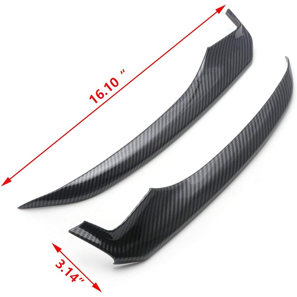 XOTIC TECH Front Bumper Lip Protector Spoiler Cover Cover Trim Carbon Fiber ABS Toyota Kamuri SE XSE 2018-2020