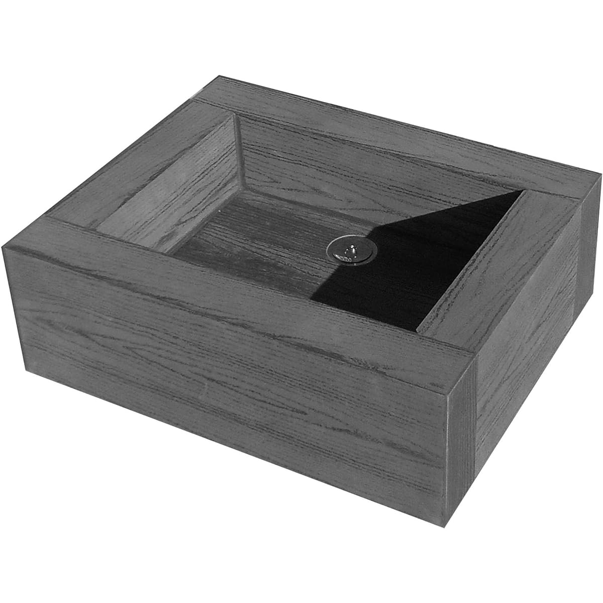 igarden iwood faucet pan black width 600mm x depth 480mm x height 200mm i10406-bk
