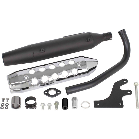 SP Takegawa Muffler SSS Muffler (Sports Star Special Muffler) Government Certification Exhaust Pipe/Silencer: Steel Black Finish Protector: Chrome Plated Monkey 125 (JB02) 04-02-0330