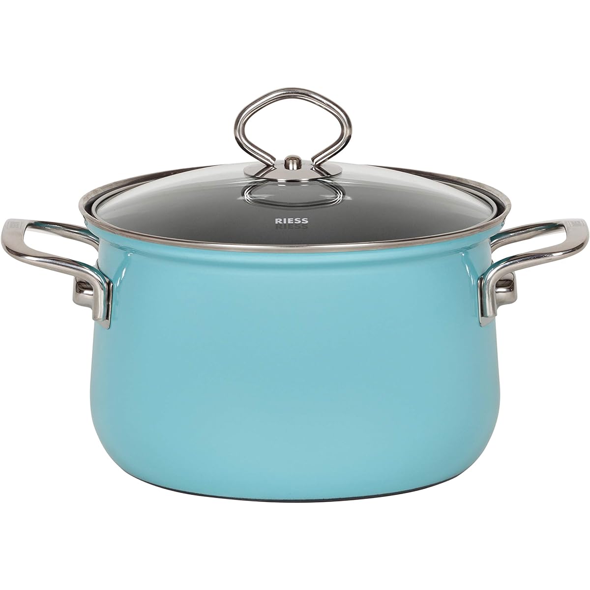 RIESS Single Handed Pot Crystal Blue 1kg Pot m.Glasd 16cm 1.5L 0651-037