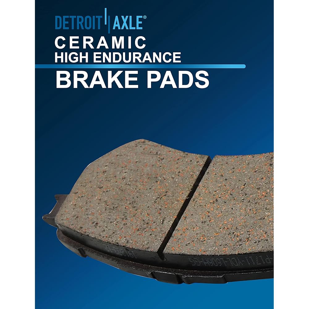 Detroit Axle -Rear Disc Rotor Ceramic Brake Pad Replacement 2010-2017 CHEVY EQUINOX GMC Terrain -6 pieces
